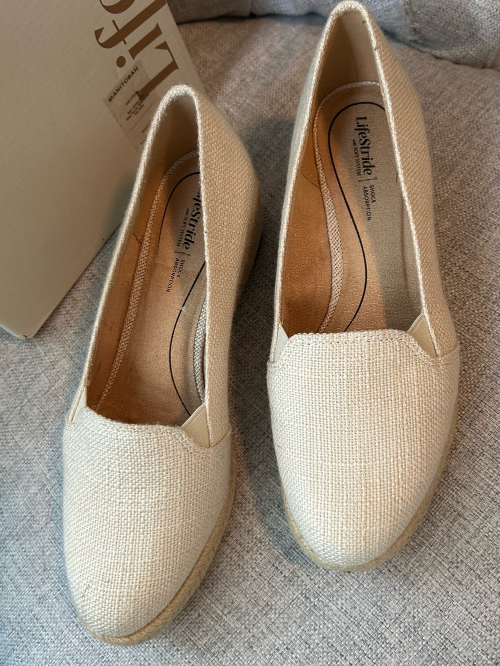 Life Stride Cream Espadrille Slip-On Flats - Picture 5 of 6